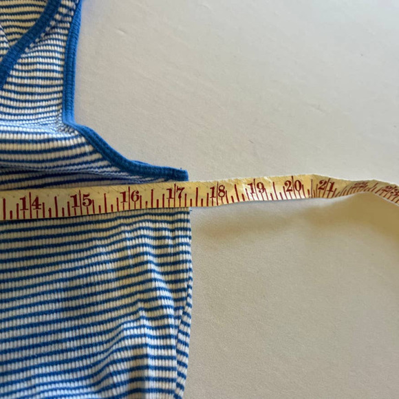 5/ $25 Ann Taylor Loft Blue White striped tank top XL - Picture 5 of 6